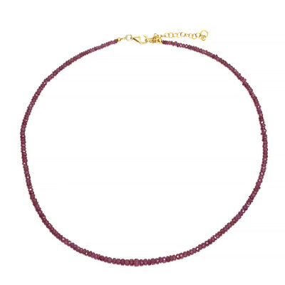 Collana placcata in oro con Rubino