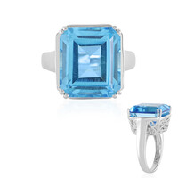 Anello in argento con Quarzo Cyan