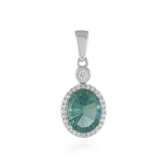 Ciondolo in argento con Fluorite Verde