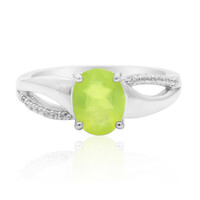 Anello in argento con Opale Verde Brasiliano