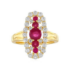 Anello in argento con Rubino del Madagascar