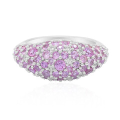 Anello in argento con Zaffiro Rosa