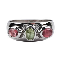 Anello in argento con Tormalina Rosa