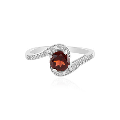 Anello in argento con Granato Mozambico