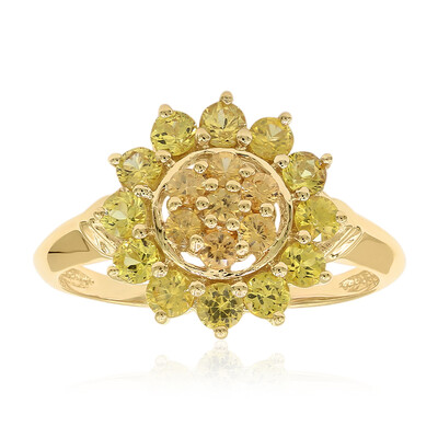 Anello in oro con Zaffiro Giallo