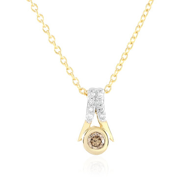Collana in argento con Diamante Champagne I2