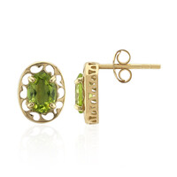 Orecchini in argento con Peridoto della Birmania