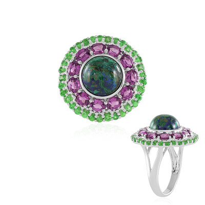 Anello in argento con Azzurrite