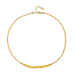 Collana in argento con Zaffiro Giallo del Madagascar (Riya)