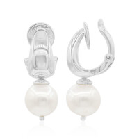 Orecchini con chiusura a clip in argento con Perla di Acqua Dolce (TPC)
