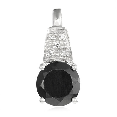 Ciondolo in argento con Spinello Nero