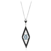Collana in oro con Acquamarina Brasiliana AAA (CIRARI)