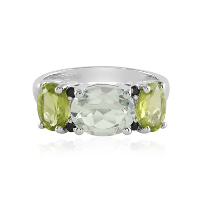 Anello in argento con Ametista Verde