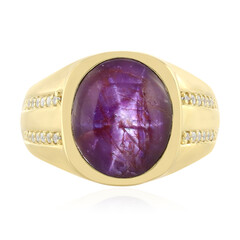 Anello in argento con Rubino Stellato Channapatna