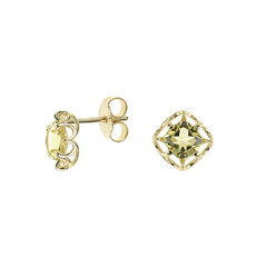 Orecchini in oro con Quarzo Ouro Verde