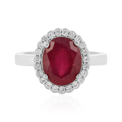 Anello in argento con Rubino del Madagascar