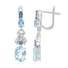 Orecchini in argento con Topazio Blu Cielo