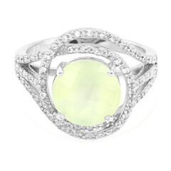 Anello in argento con Prehnite