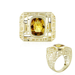 Anello in oro con Berillo Dorato (Ornaments by de Melo)