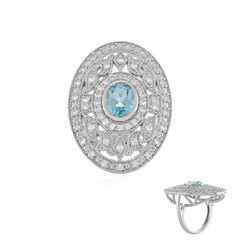 Anello in argento con Topazio Blu Cielo