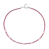 Collana in argento con Quarzo Rosa