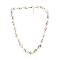 Collana in argento con Perla d'Acqua Dolce Bianca (TPC)
