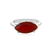 Anello in argento con Onice Rossa