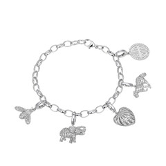 Bracciale in argento con Zircone (Adela Silber)