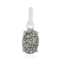 Ciondolo in argento con Agata Glitter Nera