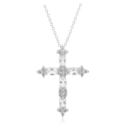 Collana in argento con Topazio Bianco