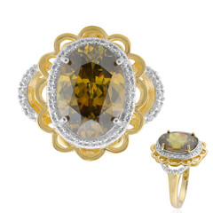 Anello in oro con Sfalerite Bulgara