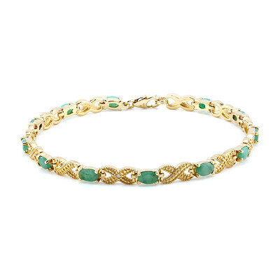 Bracciale in argento con Smeraldo Brasiliano