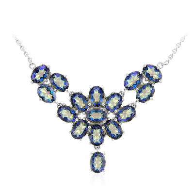 Collana in argento con Quarzo Mistico Blu