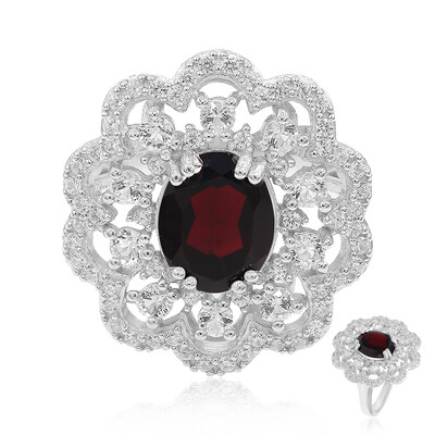 Anello in argento con Granato d’India
