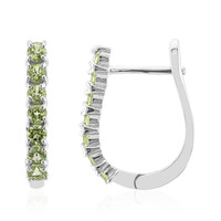 Orecchini in argento con Peridoto della Birmania