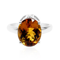 Anello in argento con Scapolite Cognac