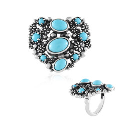 Anello in argento con Turchese Sleeping Beauty (Desert Chic)