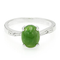 Anello in argento con Crisoprasio Imperiale