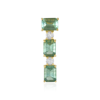 Ciondolo in argento con Fluorite Verde