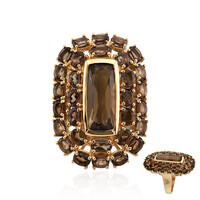 Anello in argento con Quarzo Fumè