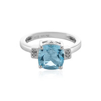 Anello in argento con Topazio Blu Cielo