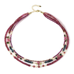 Collana in argento con Topazio Blu Londra (Riya)