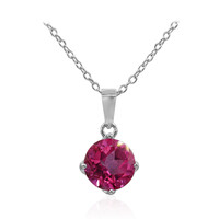 Collana in argento con Topazio Mistico Rosa Acceso