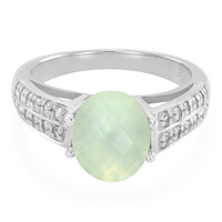 Anello in argento con Prehnite