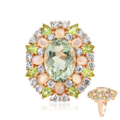 Anello in argento con Ametista Verde