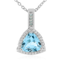 Collana in argento con Topazio Blu Cielo