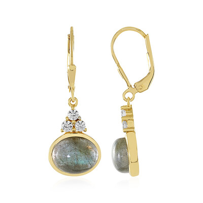 Orecchini in argento con Labradorite Dorata Maniry (KM by Juwelo)