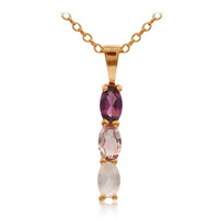 Collana in argento con Rodolite
