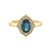 Anello in argento con Fluorite Petrolio del Belgio
