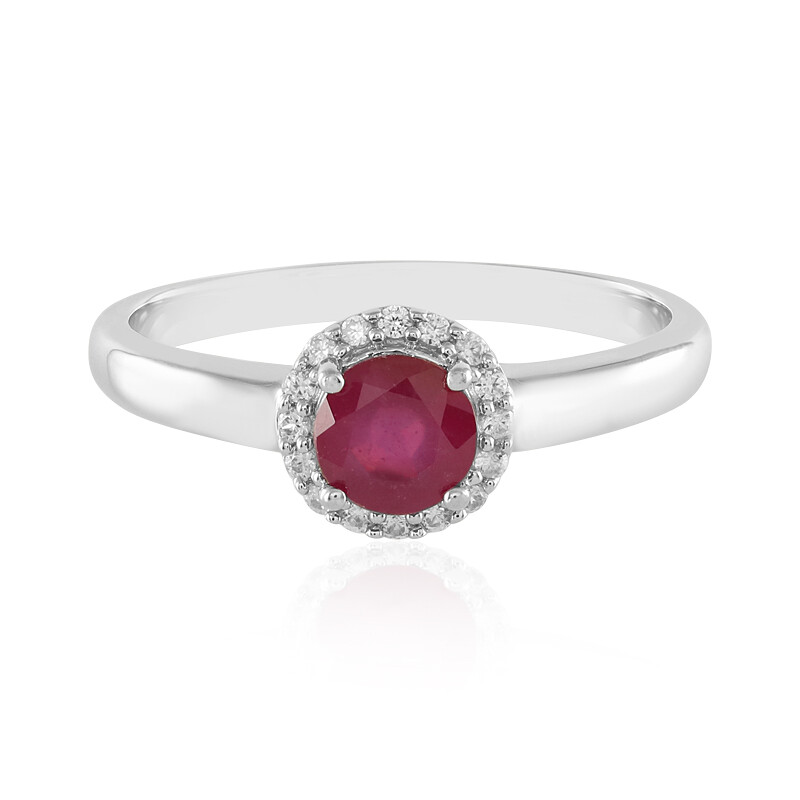 Silberdream Rosso Tre Cuori Orecchini Zirconi 925 Orecchini D'Argento
